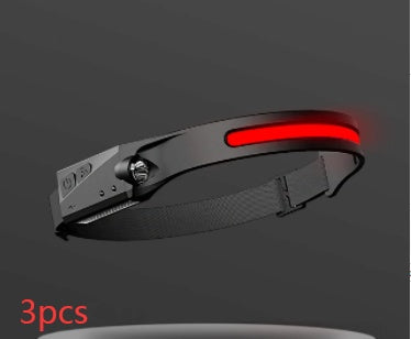 COB LED Induction Riding Headlamp Flashlight USB Rechargeable, Waterproof Camping Headlight With All Perspectives Hunting Light