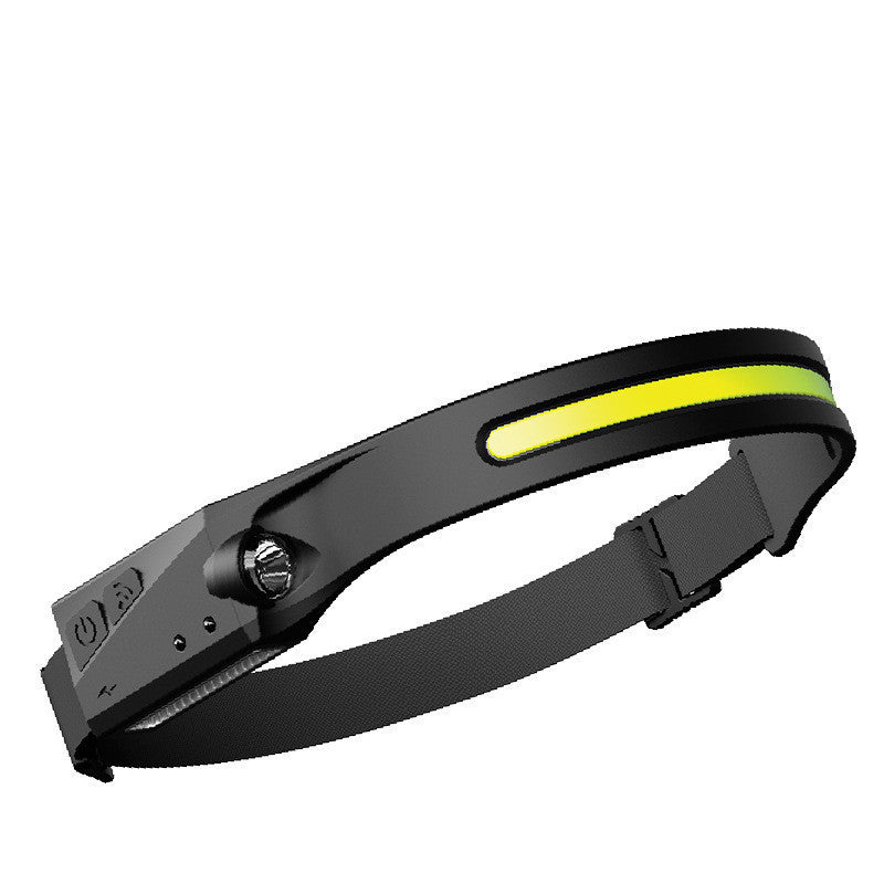 COB LED Induction Riding Headlamp Flashlight USB Rechargeable, Waterproof Camping Headlight With All Perspectives Hunting Light