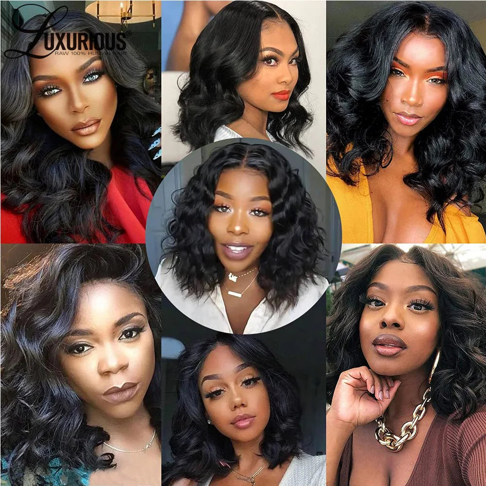 Black mid size full mechanism black hair of 13x4 Lace Front Wig and 13x6 Lace Front Wig Real person HAIR set.