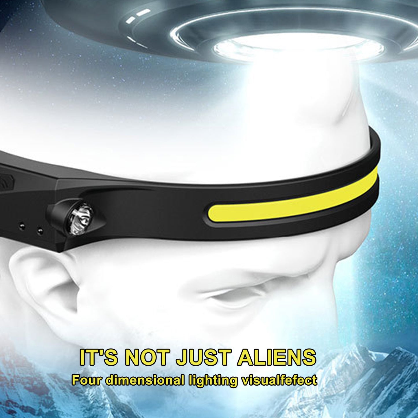 COB LED Induction Riding Headlamp Flashlight USB Rechargeable, Waterproof Camping Headlight With All Perspectives Hunting Light