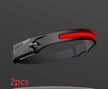 COB LED Induction Riding Headlamp Flashlight USB Rechargeable, Waterproof Camping Headlight With All Perspectives Hunting Light