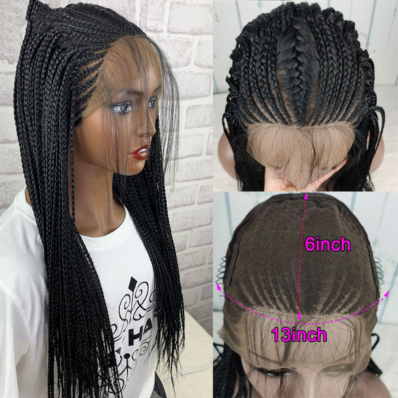 13x6 Braided Wigs Synthetic Lace Front
