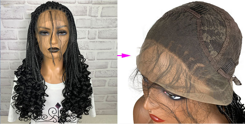 13x6 Braided Wigs Synthetic Lace Front
