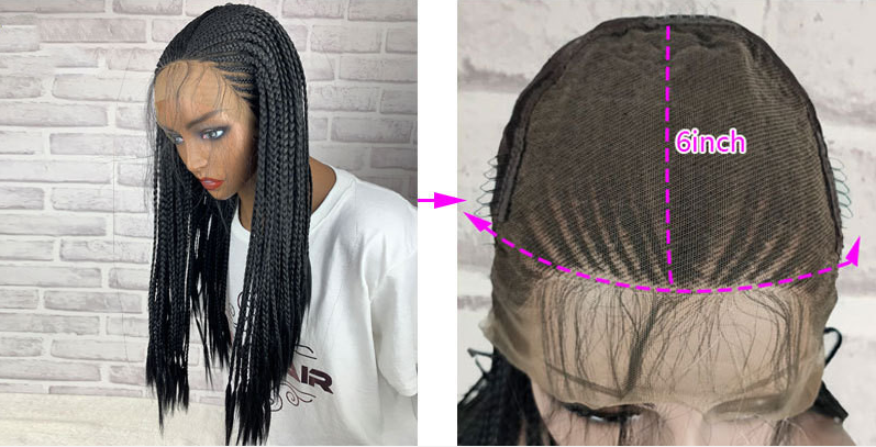 13x6 Braided Wigs Synthetic Lace Front