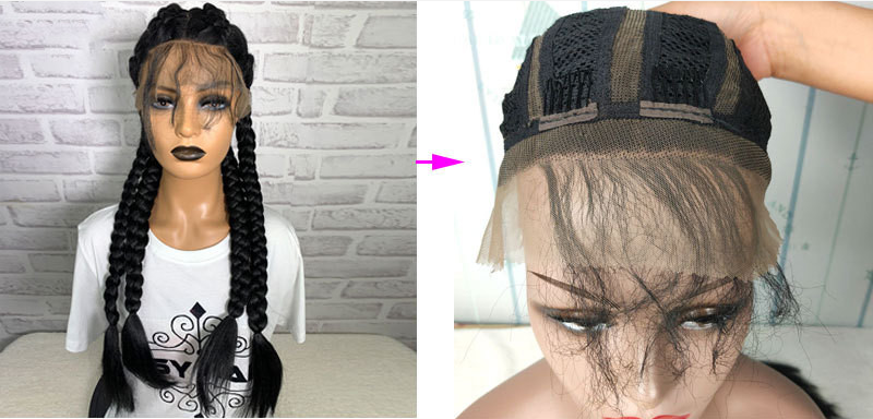13x6 Braided Wigs Synthetic Lace Front