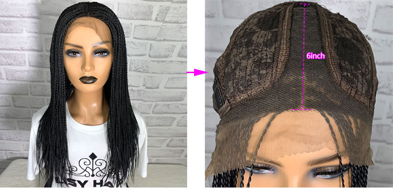 13x6 Braided Wigs Synthetic Lace Front