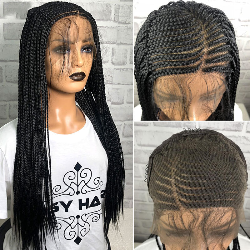 13x6 Braided Wigs Synthetic Lace Front