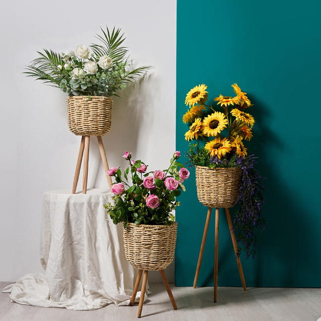 flowerpot straw furniture