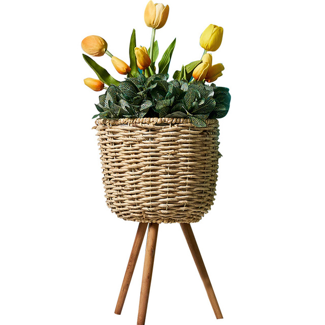 flowerpot straw furniture