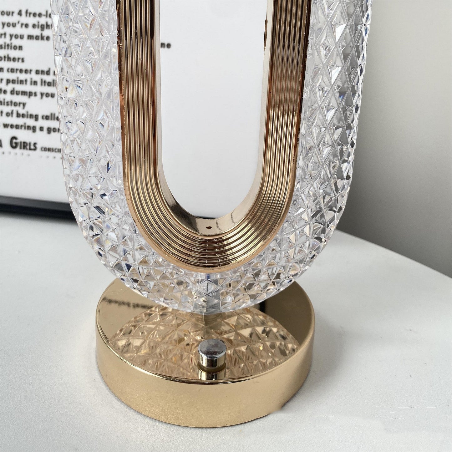 Simple Luxury Touch Desktop Crystal Lamp Decorative Home Decor