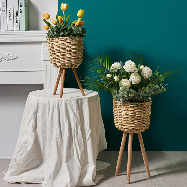 flowerpot straw furniture