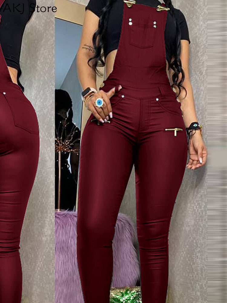 Women One Piece zipper jumpsuit
