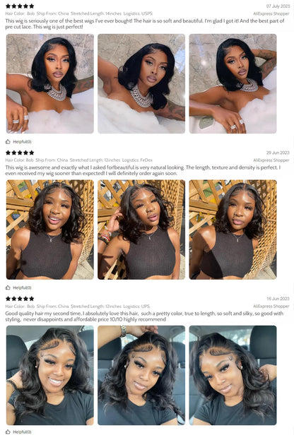 BOB Wig Short Human Hair Wigs Lace Front Human Hair Wigs Loose Wave 13X4 Lace Front wig Body Wave Wigs For Women Human Hair