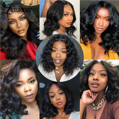 Black mid size full mechanism black hair of 13x4 Lace Front Wig and 13x6 Lace Front Wig  Real person HAIR set.