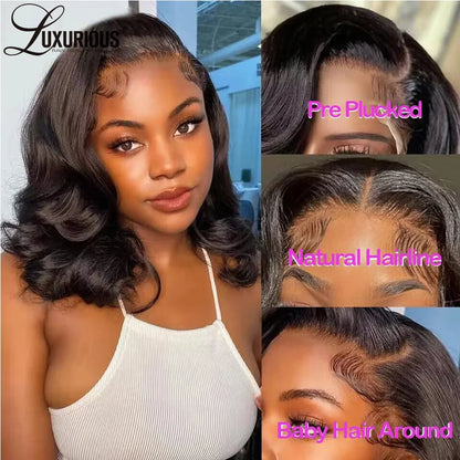 Black mid size full mechanism black hair of 13x4 Lace Front Wig and 13x6 Lace Front Wig  Real person HAIR set.