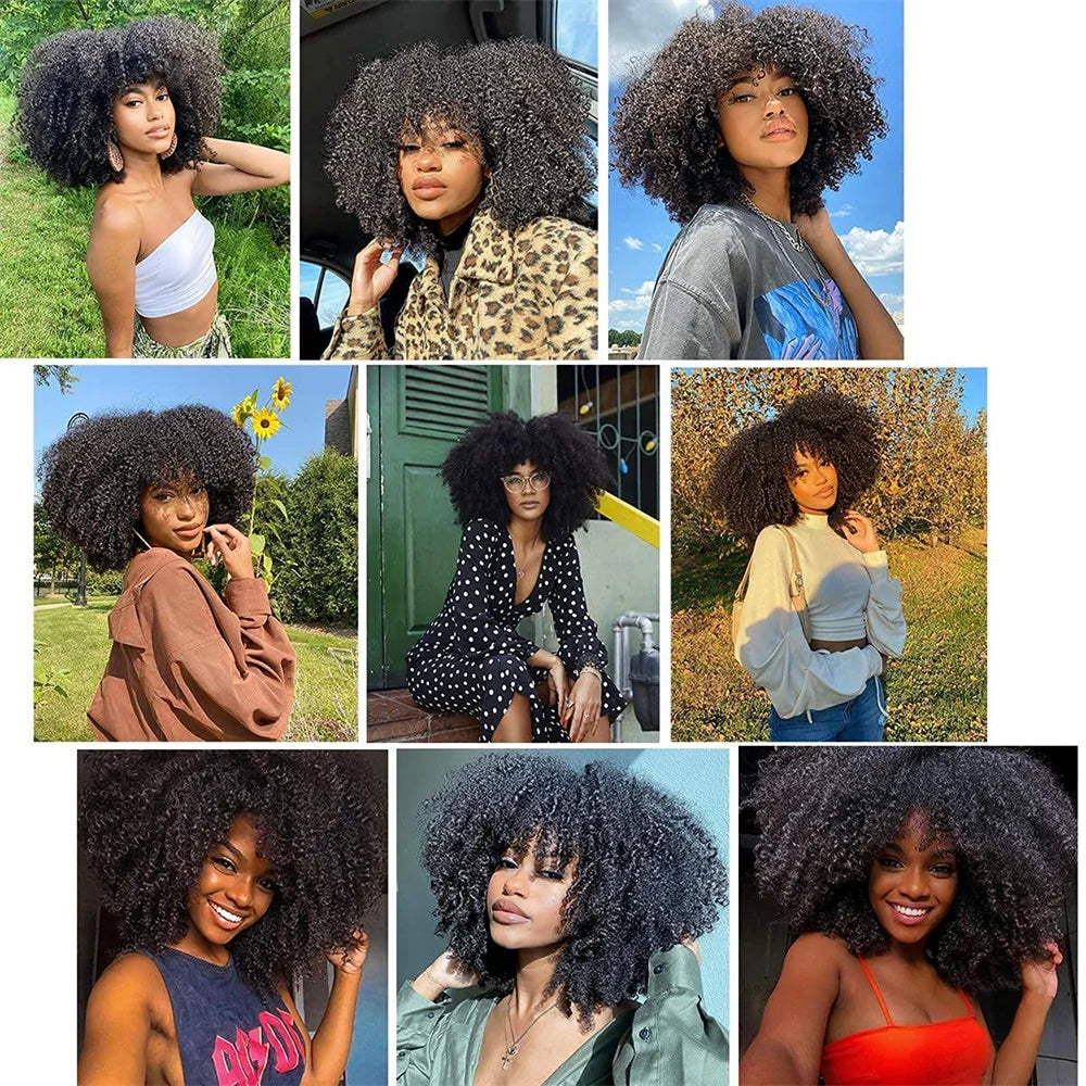 Afro Kinky Curly Bundles Brazilian 1/3 Afro Kinky Human Hair Bundles Deal 8-22" Hair Extensions Curly Human Hair Weave For Women