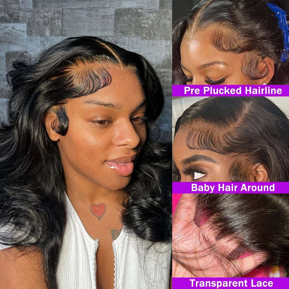 13x4 Body Wave Bob Lace Front Wigs Human Hair Pre Plucked Loose Wave Bob Wigs Glueless Wig Brazilian Hair Bob Wig Natural Color