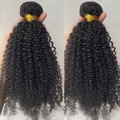Afro Kinky Curly Bundles Brazilian 1/3 Afro Kinky Human Hair Bundles Deal 8-22" Hair Extensions Curly Human Hair Weave For Women