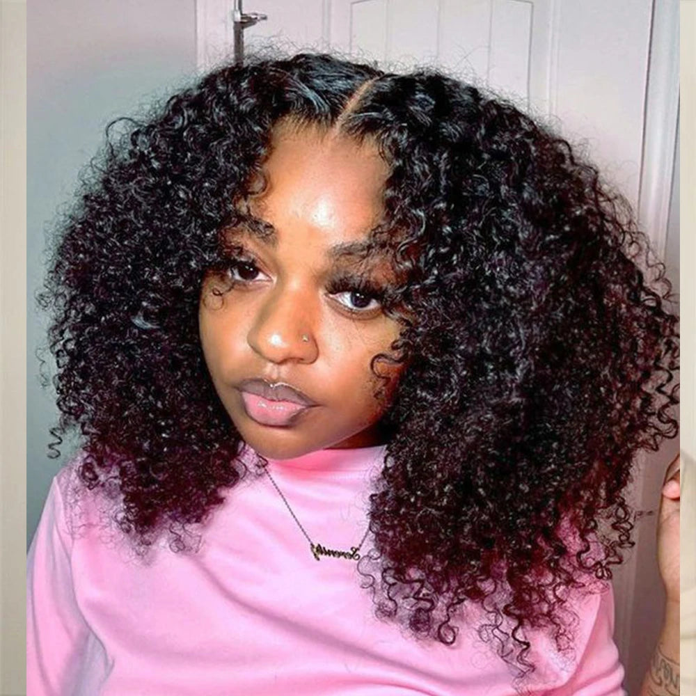 Afro Kinky Curly Bundles Brazilian 1/3 Afro Kinky Human Hair Bundles Deal 8-22" Hair Extensions Curly Human Hair Weave For Women