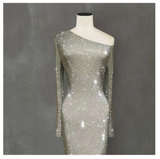 One shoulder asymmetrical sparkling long dress