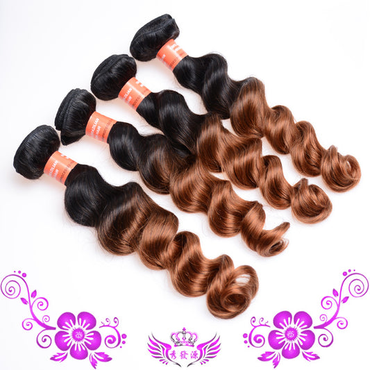 European and American real hair color 1b 30 loose wave