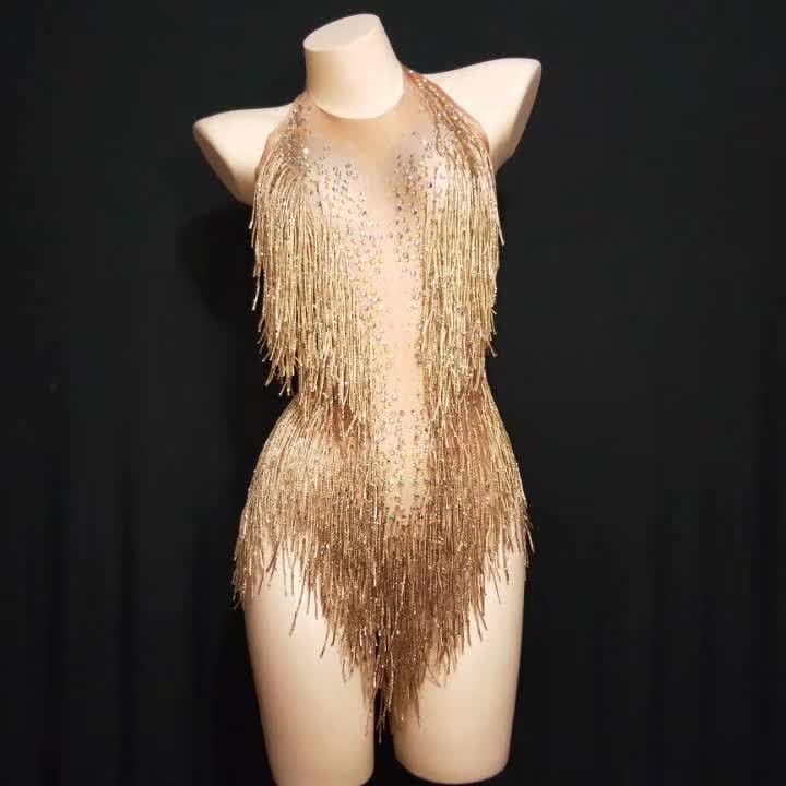 Sparkly Gold one- piece bodysuit