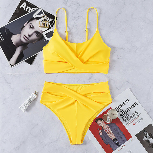 women Sexy bikini set High cut swimwear