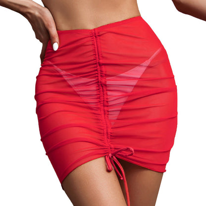 Women Mesh Swimsuit Cover Up Sheer Skirt