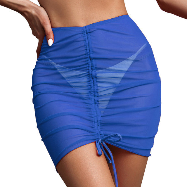 Women Mesh Swimsuit Cover Up Sheer Skirt
