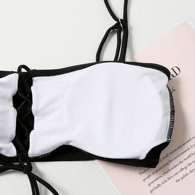 Bikini 2022 Women High Waist Swimsuit Solid Summer Swimwear
